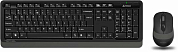 Беспроводная клавиатура + мышь A4TECH Fstyler FG1010S, USB, черно-серая