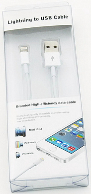 Кабель Apple Lightning (8 pin) - USB Am, BEHPEX, 1.2 м, белый