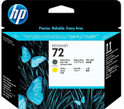 Печатающая головка HP 72 C9384A, черная/желтая