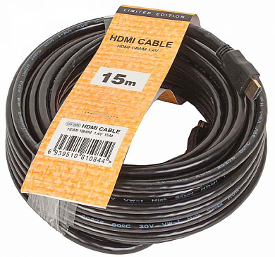 Кабель HDMI v1.4, HDMI (m) - HDMI (m), TV-COM CG150S, 15 м, черный
