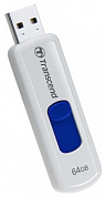 Флешка USB TRANSCEND JetFlash 530 64Gb, USB 2.0, бело-синий