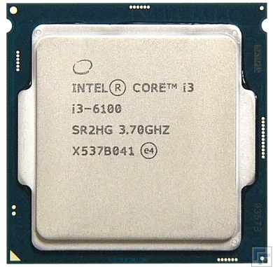 Процессор INTEL Core i3 6100 X2 FCLGA1151 3.70 GHz/3 Mb (CM8066201927202SR2HG) OEM