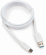 Кабель USB Type-C - USB Am, BION BXP-CCP-USB3-AMCM-1M-W, 1 м, белый