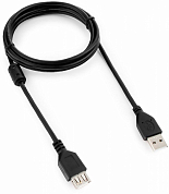 Кабель-удлинитель USB 2.0, USB Am - USB Af, CABLEXPERT Pro CCF-USB2-AMAF-6, 1.8 м, черный