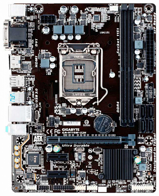 Материнская плата GIGABYTE GA-H110M-S2H Intel H110, FCLGA1151, DDR4, VGA, DVI, HDMI, 8*USB2.0, 4*USB3.0, 2*PS/2, GLAN, mATX