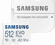 Карта памяти microSDXC SAMSUNG Evo Plus 512Gb, Class10 UHS-I U3 (MB-MC512KA)