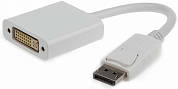 Адаптер (переходник) DisplayPort - DVI, CABLEXPERT A-DPM-DVIF-002-W, 10 см