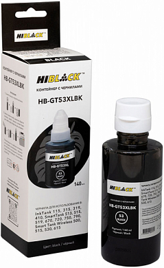 Чернила HI-BLACK HB-GT53XLBK для HP, пигментные, 140 мл, черный