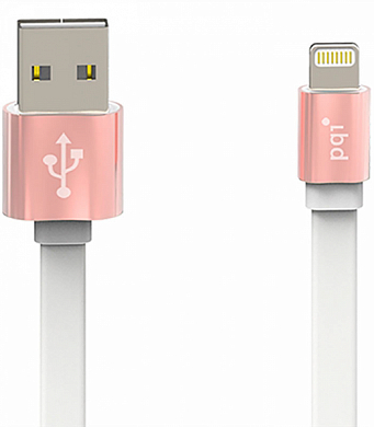 Кабель Apple Lightning (8 pin) - USB Am, PQI i-Cable Metallic 100, 1 м, розовое золото