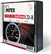 Диск CD-R MIREX 700Mb (UL120052A8F), Slim Case, 5 шт