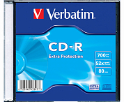 Диск CD-R VERBATIM 700Mb (43415-1), Slim Case