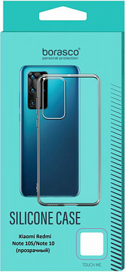 Чехол (клип-кейс) для Xiaomi Redmi Note 10/10S, BORASCO 40079, прозрачный