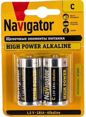 Батарейка C NAVIGATOR, 1.5V (2 шт)