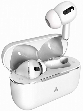 Гарнитура Bluetooth ACCESSTYLE Indigo II TWS, беспроводная, вкладыши, зарядный футляр, белая