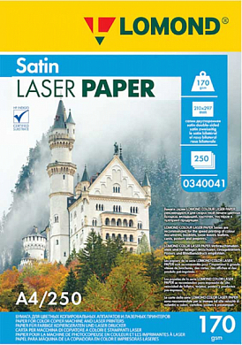 Бумага A4 LOMOND Satin Laser Paper матовая, 170 г/м2, 250 л.