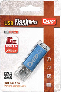 Флешка USB DATO DS7012B 16Gb, USB 2.0, синий