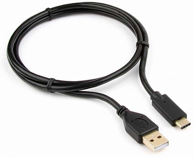 Кабель USB Type-C - USB Am, CABLEXPERT CCP-USB2-AMCM, 1 м, черный