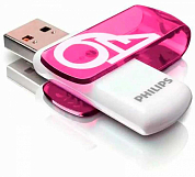 Флешка USB PHILIPS Vivid 64Gb, USB 2.0, фиолетовый