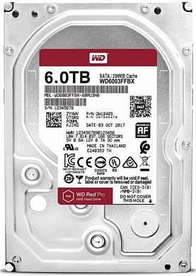 Жесткий диск 3.5" WD Red Pro 6Тб (WD6003FFBX)