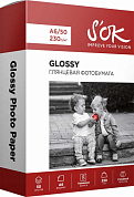 Фотобумага S'OK глянцевая 10x15, 230 г/м2, 50 л.