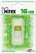 Флешка USB MIREX Arton 16Gb, USB 2.0, бело-зеленый