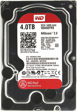 Жесткий диск 3.5" WD Red 4Тб (WD40EFRX)