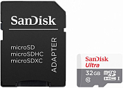 Карта памяти microSDHC SANDISK Ultra 32Gb, Class10 UHS-I (SDSQUNR-032G-GN3MA)